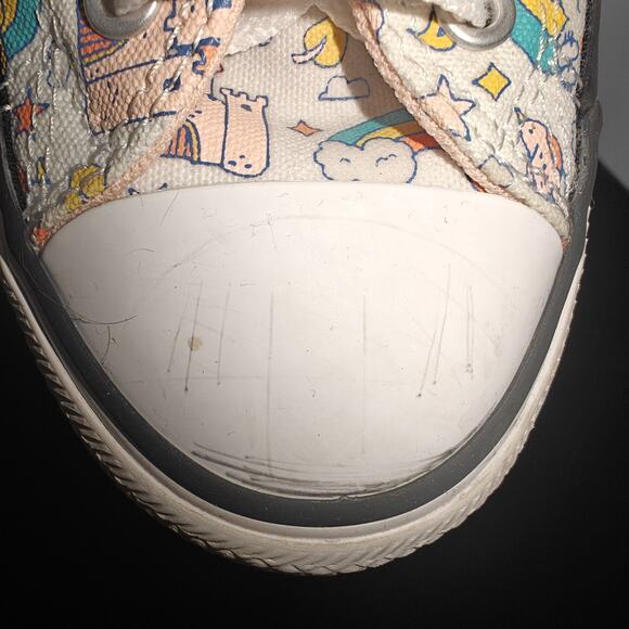 Converse Girls Kid Youth Size 2 All Star Rainbow Castle Rainbow Low Top 372944F - Picture 6 of 9